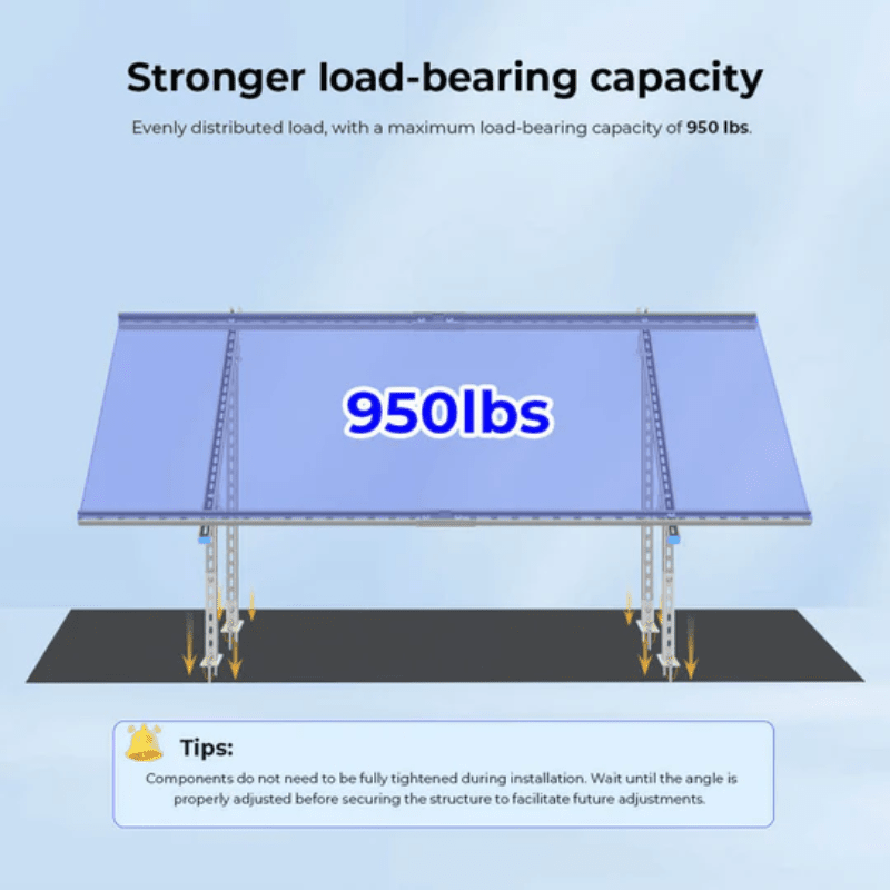 Sungold Power Modular Ground Mount Brackets for 2 × 400W–590W Solar Panels | Heavy-Duty Steel | Adjustable Tilt 20°–40° | Expandable Rack System - ShopSolar: Complete Solar Kits + Lifetime Customer Support