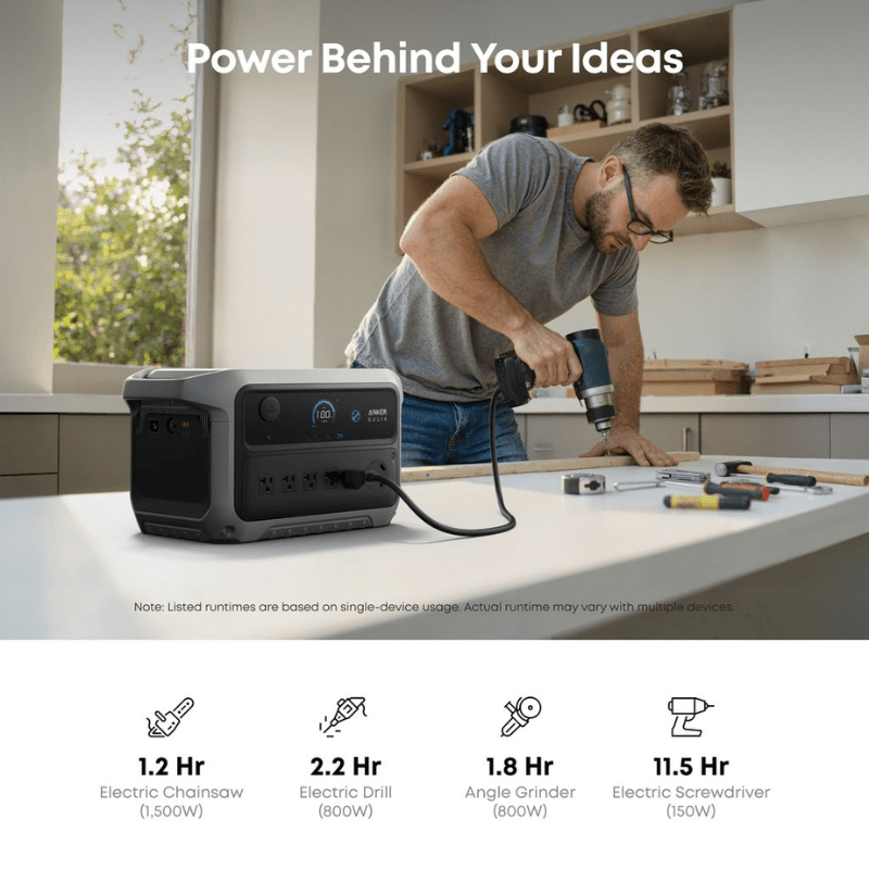Anker SOLIX C2000 Gen2 Portable Power Station | 2,048Wh / 2,400W (4,000W Peak) | 58-Min UltraFast Recharge | Expandable to 4kWh | Choose Your Bundle | 5-Year Warranty - ShopSolar: Complete Solar Kits + Lifetime Customer Support