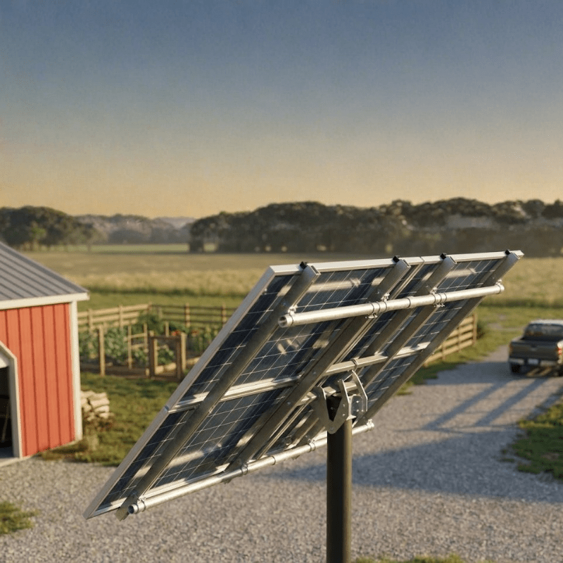 Tamarack Solar Top of Pole Mount for 4 Modules | 6" Sch 40/80 Pole | 10°–60° Tilt | Up to 45.5" Wide | TTP-A-4-93 - ShopSolar: Complete Solar Kits + Lifetime Customer Support