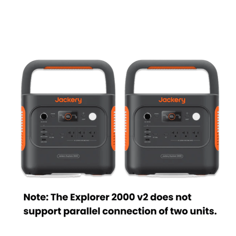Jackery Explorer 2000 V2 Portable Power Station | 2,042Wh LiFePO4 Battery | 2,200W Output | UPS ≤20ms | 1.7-Hr Emergency Charge | 5-Year Warranty - ShopSolar: Complete Solar Kits + Lifetime Customer Support