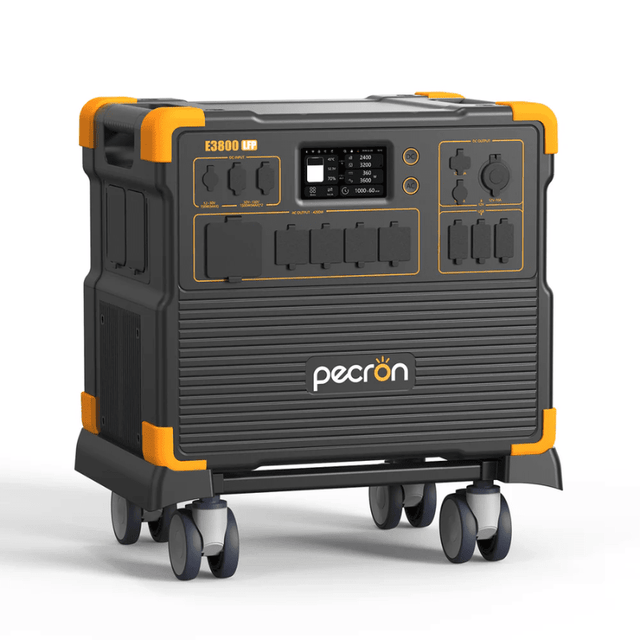 Pecron E3800LFP Portable Power Station | 4,200W 3,840Wh LiFePO4 | 3,000W Solar + 3,200W AC Fast Charging | UPS | Expandable | 3+2 Yr Warranty - ShopSolar: Complete Solar Kits + Lifetime Customer Support
