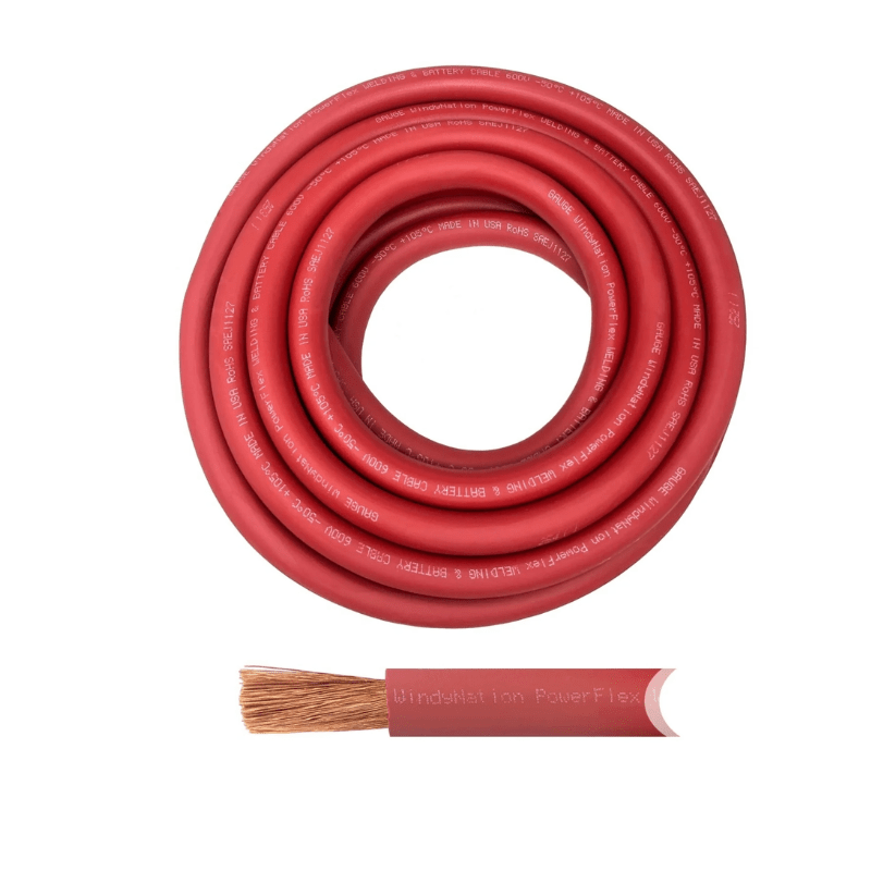 4/0 Gauge Welding & Battery Cable | Pure Copper | Ultra-Flexible EPDM | 600V | -58°F to 221°F - ShopSolar: Complete Solar Kits + Lifetime Customer Support