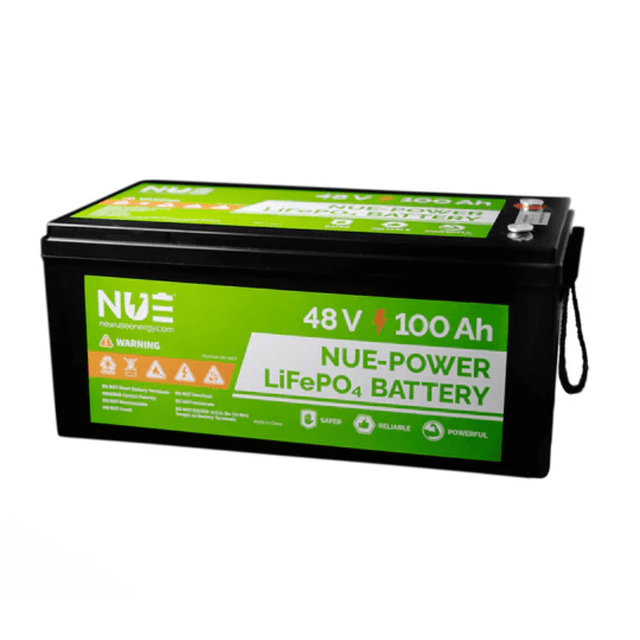 NUEPower 48V 100Ah LiFePO4 Battery | 5,120Wh | Rugged 8D Case | Bluetooth + Optional Heating | 5-Year Warranty - ShopSolar: Complete Solar Kits + Lifetime Customer Support