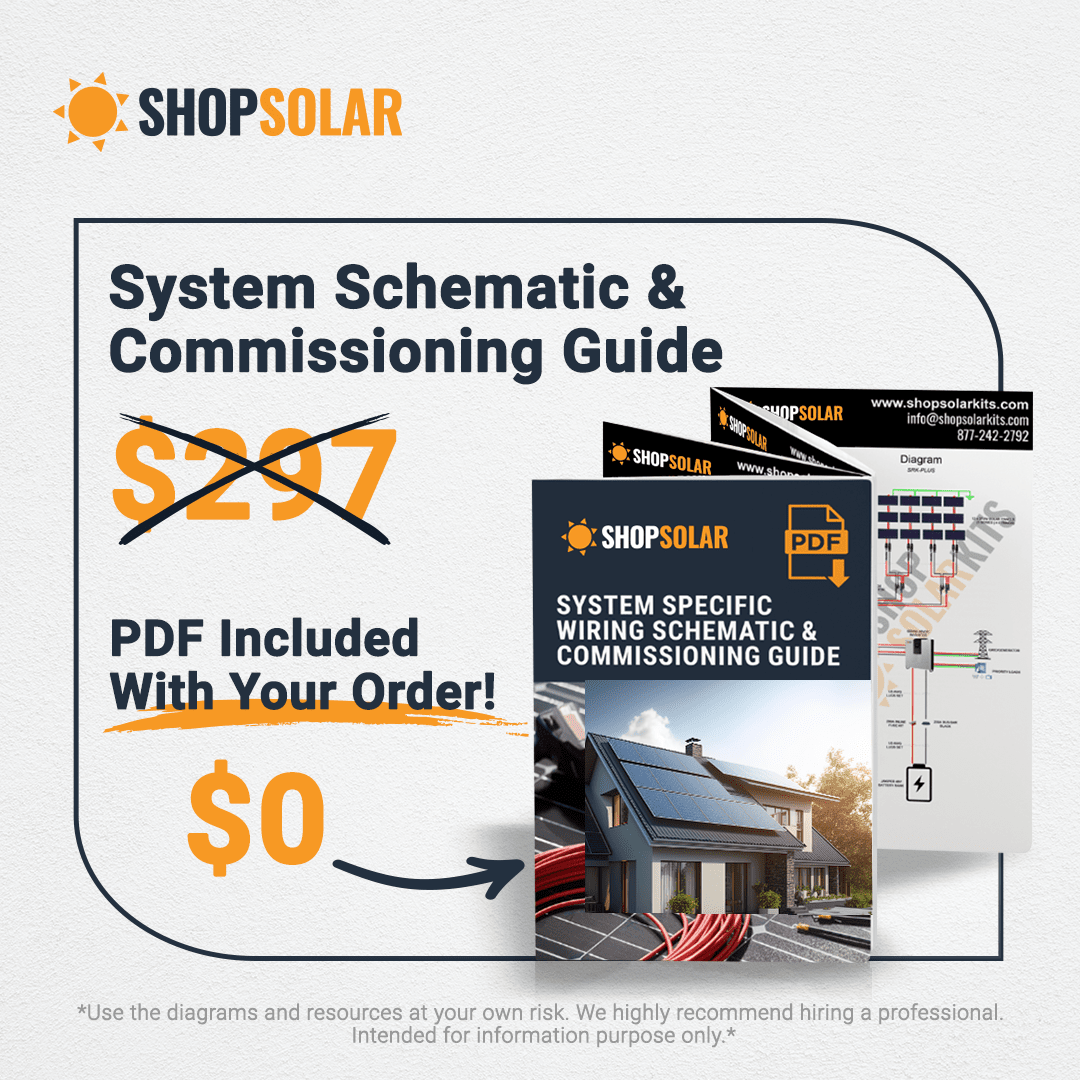 Custom Solar Kit System Schematic & Step-by-Step Commissioning Guide ($197.00 Value) - ShopSolar.com