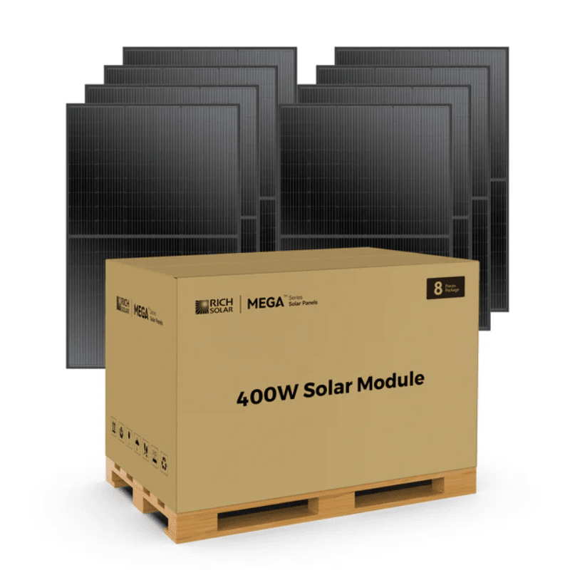 Rich Solar MEGA 400 | 400W Monocrystalline Solar Panel | Mono PERC + 10-Busbar | 1,500VDC | UL Certified | 25-Year Output Warranty - ShopSolar: Complete Solar Kits + Lifetime Customer Support
