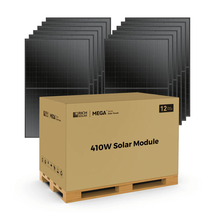 Rich Solar Mega 335W / 400W / 410W Monocrystalline Solar Panels | High Efficiency | 25-Year Power Output Warranty - ShopSolar.com