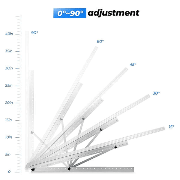 BougeRV 41 in Adjustable Solar Panel Tilt Mount Brackets - ShopSolar.com