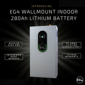 EG4 6000XP + WallMount [Indoor Battery] | 14.3kWh Capacity | Battery Storage Bundle | 48V 280Ah | Heated UL1973, UL9540A | 10-Year Warranty - ShopSolar.com
