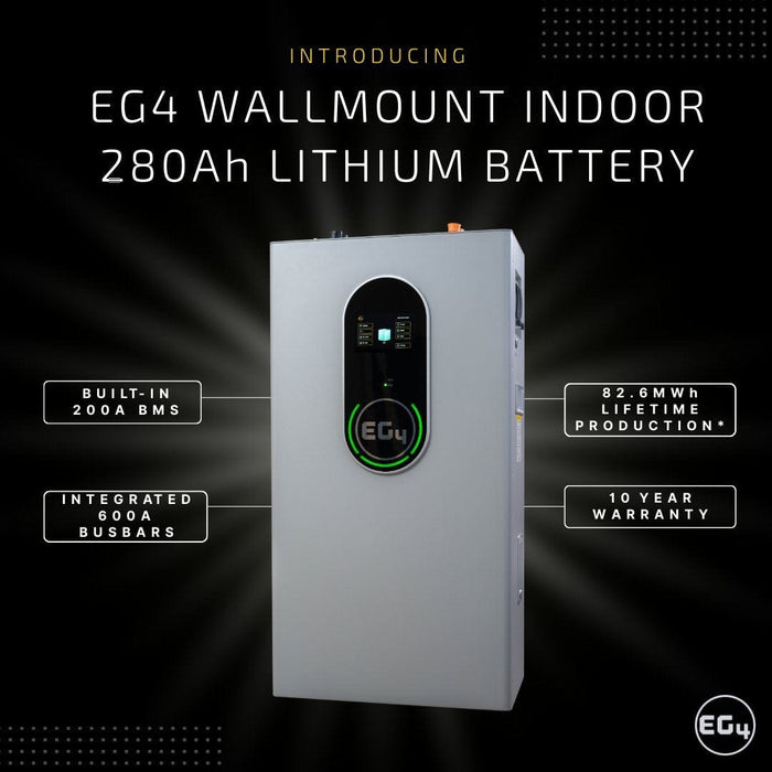 EG4-WallMount Indoor Battery 280AH + 6kw Inverter | 14.3kW Battery & EG4 6000XP Off-Grid Inverter Bundle | 8000W PV Input | 6000W Output | All-In-One Solar Inverter - ShopSolar.com