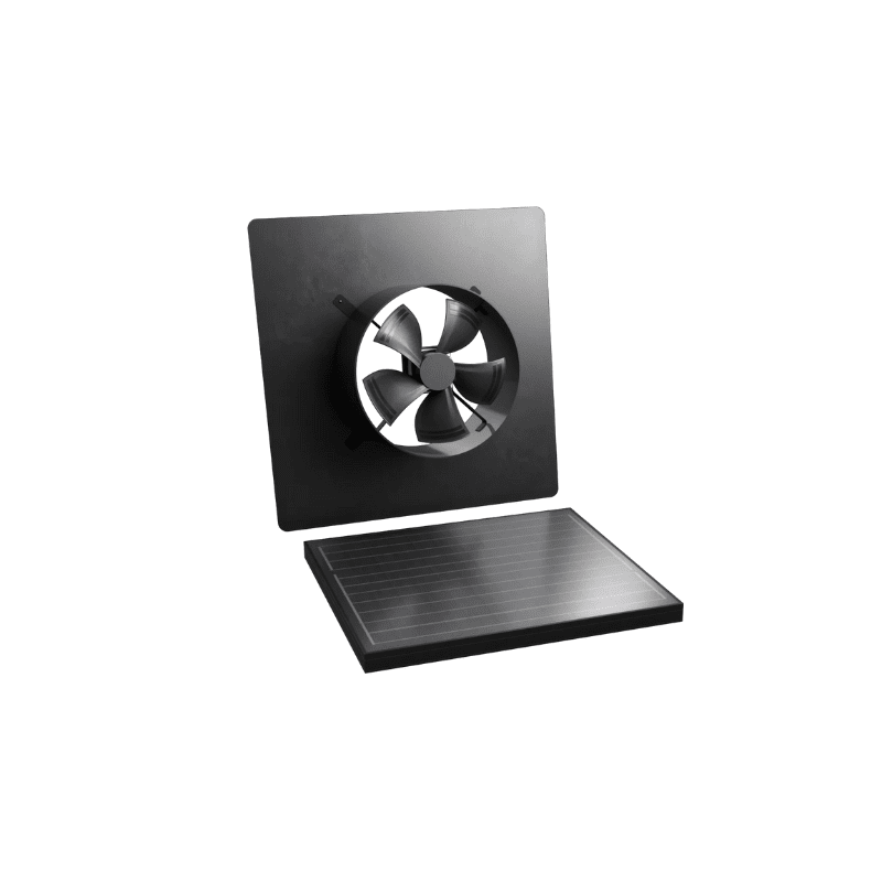 SunRise Solar Attic Fan - Gable Mount | 30W or 45W | 15' Wire | Tile Roof & Vent Compatible | Thermostat Controlled | 25-Year Warranty - ShopSolar: Complete Solar Kits + Lifetime Customer Support