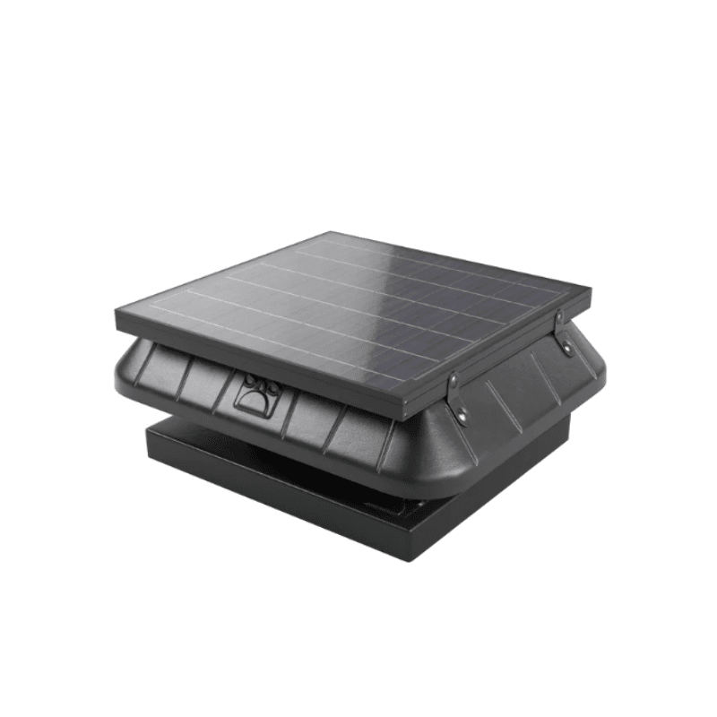 SunRise Solar Attic Fan with Integrated Solar Panel | 30W–45W Options | Flat or Curb Base | Up to 2,800 sq/ft Cooling - ShopSolar: Complete Solar Kits + Lifetime Customer Support