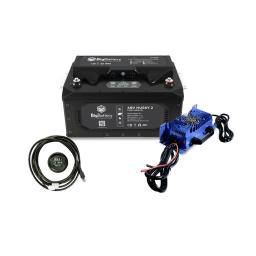 BigBattery 48V HUSKY 2 LiFePO4 Battery | 103Ah / 5.12kWh | Self-Heating, IP65, CANBus | Solar, RV, Golf Cart Use | 10-Year Warranty - ShopSolar.com