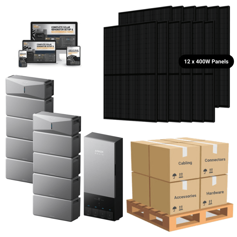 48kWh / 12 x 400W Solar Panels / Automatic