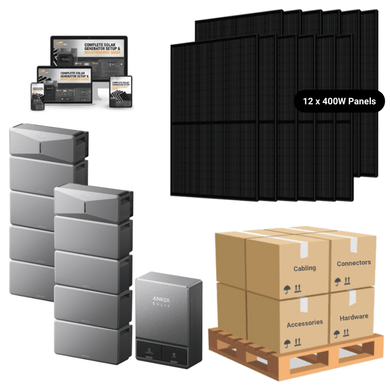 Anker SOLIX E10 DUAL - Whole Home Backup System | 12-48 kWh LiFePO4 Battery | Up to 20kW Turbo Output | Smart Grid & Storm-Guard - ShopSolar: Complete Solar Kits + Lifetime Customer Support