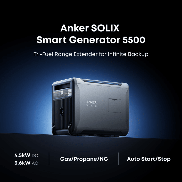 Anker SOLIX Smart Generator 5500 | Tri-Fuel, 5X Runtime, App Control ...