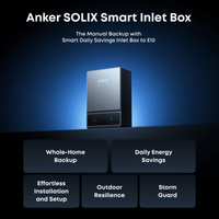 Anker SOLIX Smart Inlet Box | Manual Whole-Home Backup for E10 | Cut Up to 80% on Bills | NEMA 3R Rated | Plug & Play | Storm Guard Mode - ShopSolar: Complete Solar Kits + Lifetime Customer Support