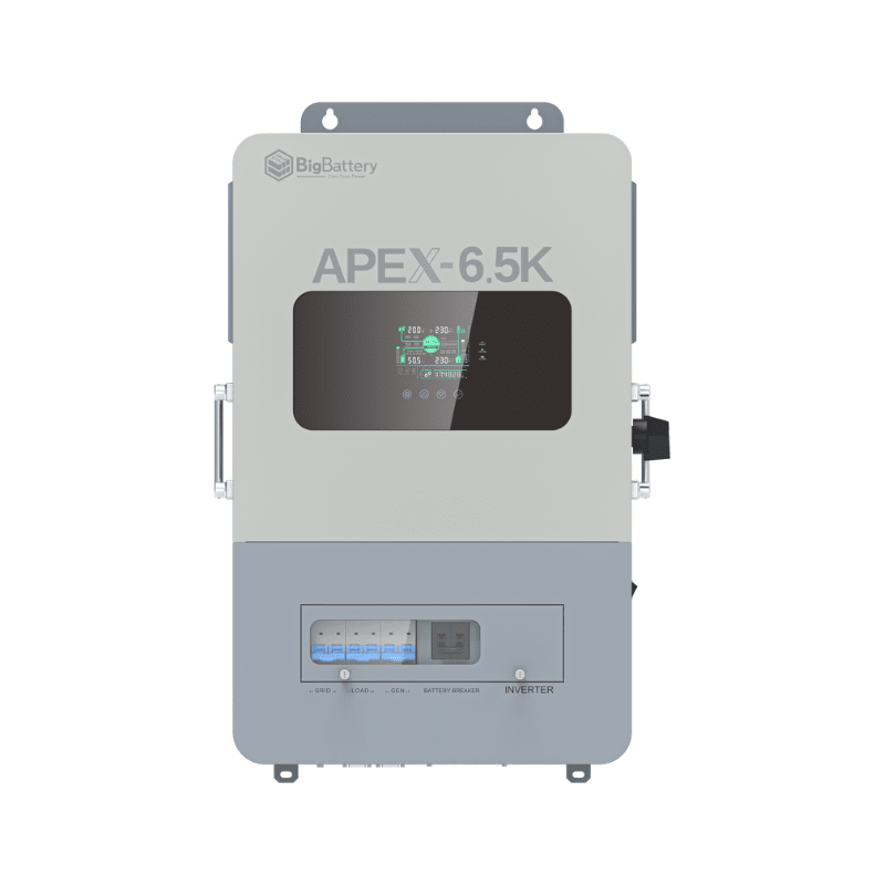BigBattery NEXUS + APEX 6.5K Battery Storage Bundle [15kWh–45kWh] | Indoor Only | 10,000W PV Input / 6,500W AC Output | 5-Year Inverter + 12-Year Battery Warranty