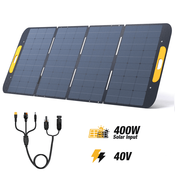 100 Watt Portable Solar Panel for Power Station, Foldable 100W Solar Panel  for Camping Hiking Off-Grid Living, Monocrystalline Folding Panel Solar
