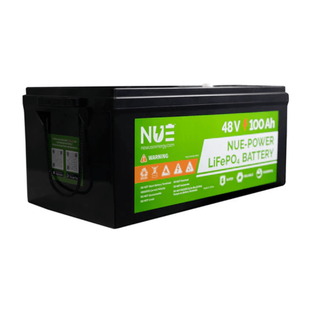 NUEPower 48V 100Ah LiFePO4 Battery | 5,120Wh | Rugged 8D Case | Bluetooth + Optional Heating | 5-Year Warranty - ShopSolar: Complete Solar Kits + Lifetime Customer Support