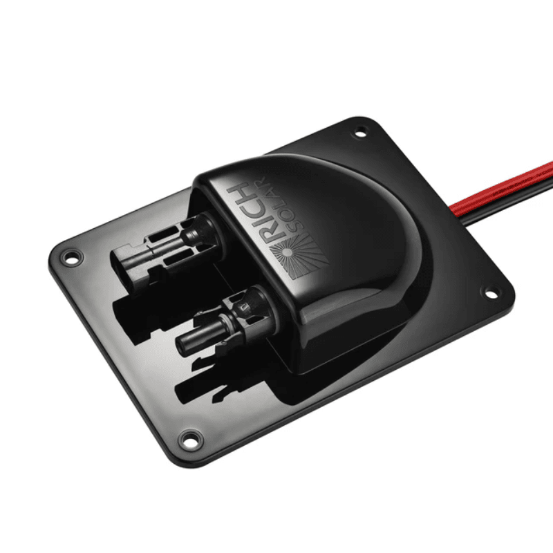 Rich Solar Cable Entry Plate for Solar Panels | 8AWG (37.7A) or 10AWG (23.7A) Tin-Plated Copper Wires | UL-Listed MC4 | IP68 Waterproof  | Flame-Retardant PP Housing - ShopSolar: Complete Solar Kits + Lifetime Customer Support