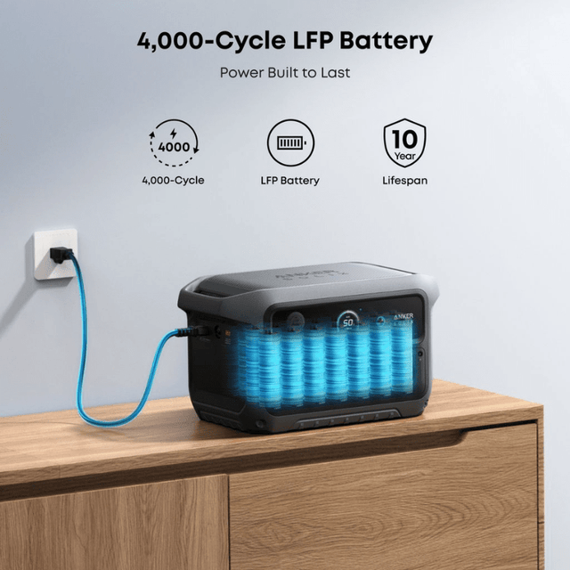 Anker SOLIX BP2000 Expansion Battery Gen 2 | 2,048Wh LiFePO4 | Doubles C2000 Gen 2 Capacity to 4,096Wh | 10-Year Lifespan | 5-Year Warranty - ShopSolar: Complete Solar Kits + Lifetime Customer Support