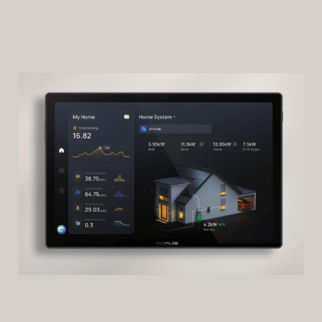 EcoFlow PowerInsight 2 Smart Home Energy Monitor | 11” Touchscreen | Real-Time Insights | Voice Control | 9,300mAh Battery | All-in-One Smart Hub - ShopSolar: Complete Solar Kits + Lifetime Customer Support