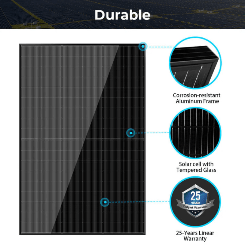 Sungold Power 440W All-Black Solar Panel | UL 61730, CEC Listed | Mono N-Type | IP68 Rated | 30-Year Power Guarantee - ShopSolar: Complete Solar Kits + Lifetime Customer Support