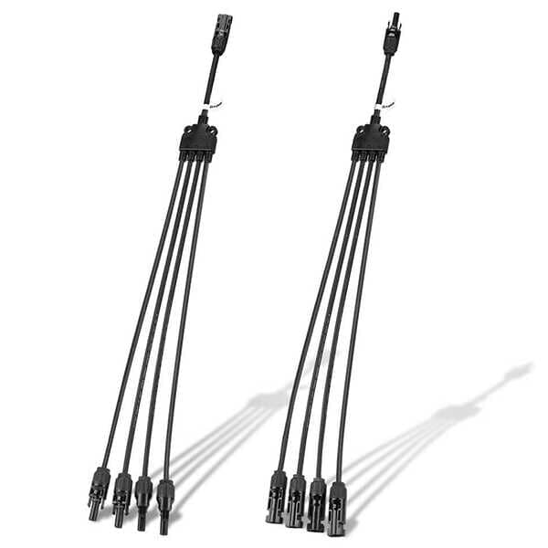 BougeRV Y Branch Parallel Connectors Extra Long 1 to 4 Solar Cable - ShopSolar.com