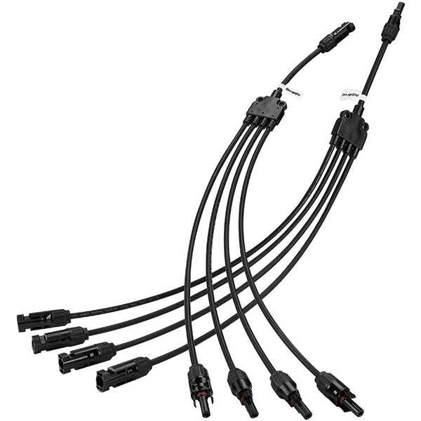 BougeRV Y Branch Parallel Connectors Extra Long 1 to 4 Solar Cable - ShopSolar.com