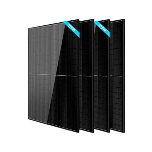 SunGold Power 370W Monocrystalline Solar Panels | All Black | Mono PERC Half-Cut | 20.3% Module Efficiency - ShopSolar.com