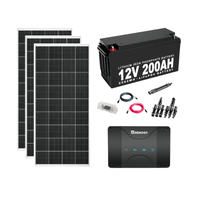 Complete RV Solar Panel Kit - 30A/50A DC-DC Charger + [12V Battery Bank] + 200W 12V Mono Solar Panels | Off-Grid, Mobile, RV - ShopSolar.com