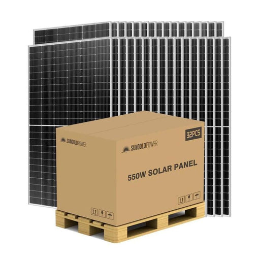 Sungold 360W-560W Solar Panels | 32 x Panels Per Pallet | 25-Year Power Output Warranty | Choose Wattage - ShopSolar.com