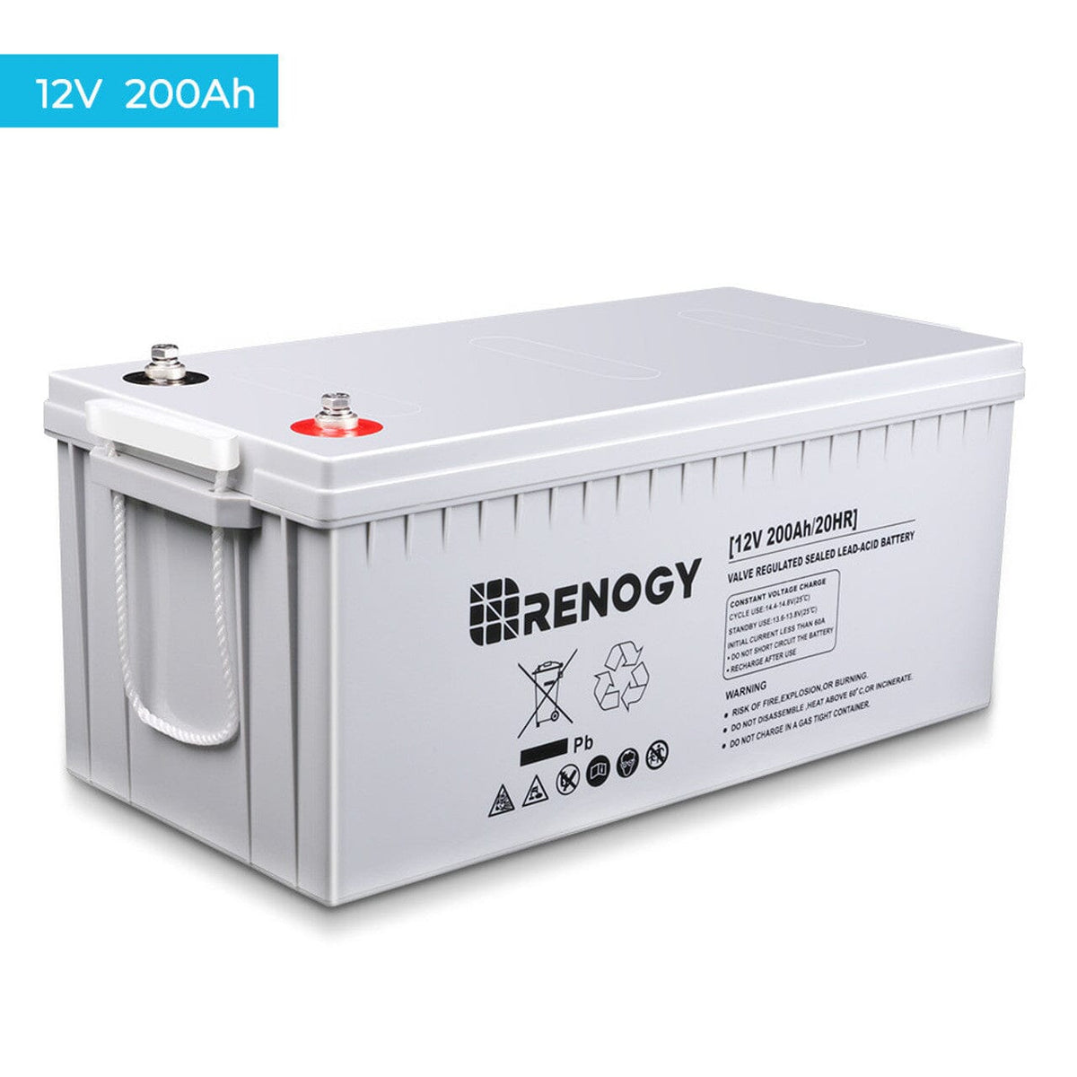 Renogy Deep Cycle AGM Battery 12 Volt 200Ah - Choose your Bundle - ShopSolar.com