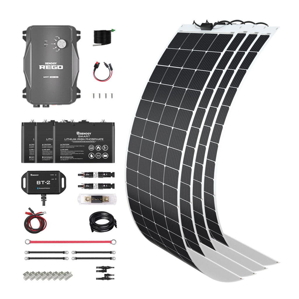 REGO 60A / 3 x 12V 100AH LIFEPO4 Battery W/ Built-In Bluetooth