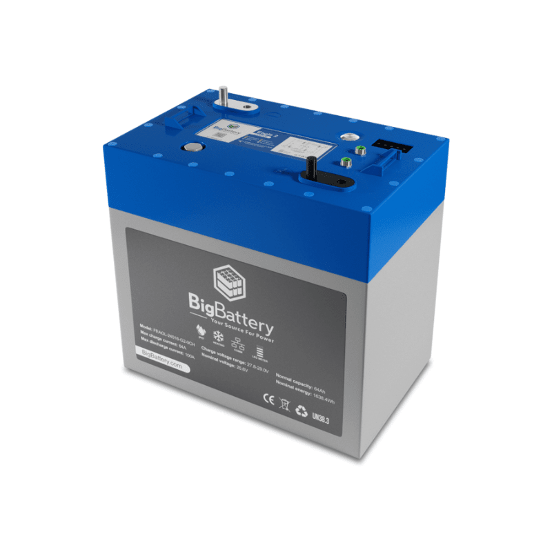 BigBattery 24V EAGLE 2 LiFePO4 Battery | 64Ah, 1.63kWh | Expandable Kits | 10-Year Warranty - ShopSolar: Complete Solar Kits + Lifetime Customer Support