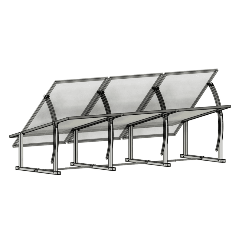 Ati Solar Gear Rack IntegraRack IR-45ASA Solar Racking | Adjustable Tilt | No Footings ...