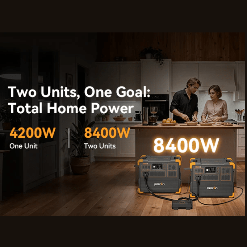 Pecron E3800LFP Portable Power Station | 4,200W 3,840Wh LiFePO4 | 3,000W Solar + 3,200W AC Fast Charging | UPS | Expandable | 3+2 Yr Warranty - ShopSolar: Complete Solar Kits + Lifetime Customer Support