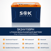 SOK 150Ah 24V LiFePO4 Battery | 3.84kWh | Bluetooth, Built‑In Heater + CANBus | SK24V150PH | 15,000+ Cycles | 7‑Year Warranty - ShopSolar: Complete Solar Kits + Lifetime Customer Support