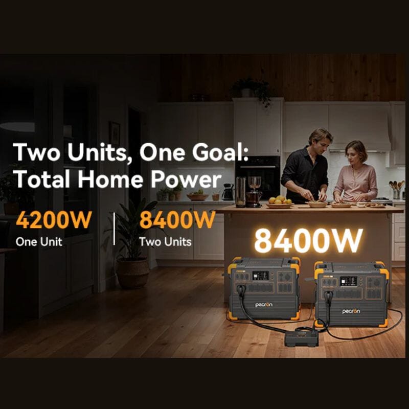 Pecron E3800LFP 240V Dual Kit | 7,680Wh / 8,400W Output | 240V Hub | Choose Your Custom Bundle Option | 5-Year Warranty | Complete Solar Kit