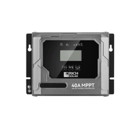 Rich Solar Bravo 40A MPPT Solar Charge Controller | 12V/24V Auto-Detect | LCD Display | 5-Year Warranty - ShopSolar.com