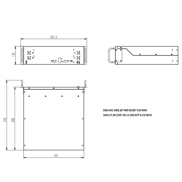 RUIXU Battery | Server Rack 3U Battery | RX-LFP48100 | UL1973 Certified | UL9540 Pending - ShopSolar.com