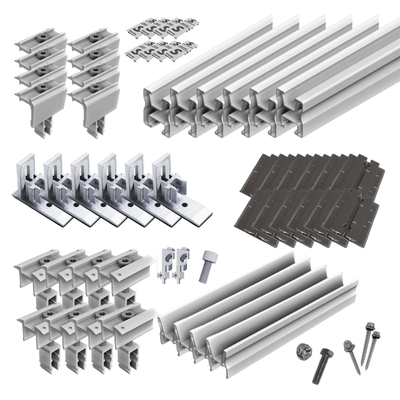 Solar Panel Roof Rack Kit | 6 / 8 / 12 / 18 / 24 x 300-400W Solar Panels | Choose # of Panels - ShopSolar.com