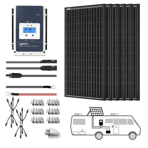 ACOPOWER 100W 12V Mono Solar RV Kits With Charge Controller + Choose Your Custom Bundle | Mono RV Solar Kit - ShopSolar.com