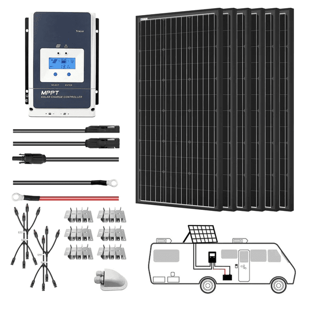 ACOPOWER 100W 12V Mono Solar RV Kits With Charge Controller + Choose Your Custom Bundle | Mono RV Solar Kit - ShopSolar.com