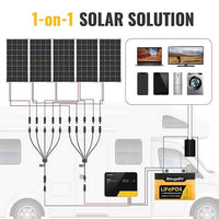 BougeRV Solar Y Connector Solar Panel Parallel Connectors Extra Long 5 to 1 Cable - ShopSolar.com