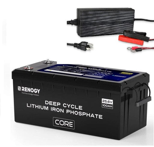 Renogy 24V 100Ah Core Series Deep Cycle Lithium Iron Phosphate Battery - ShopSolar.com