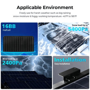 Sungold Power 440W All-Black Solar Panel | UL 61730, CEC Listed | Mono N-Type | IP68 Rated | 30-Year Power Guarantee - ShopSolar: Complete Solar Kits + Lifetime Customer Support