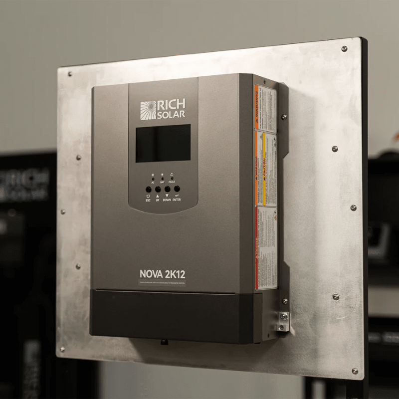 Rich Solar NOVA 2K12 | 2,000W 12V Pure Sine Inverter w/ Transfer Switch | UL458 | 91% Efficiency | RS232/485 | 2-Year Warranty - ShopSolar: Complete Solar Kits + Lifetime Customer Support