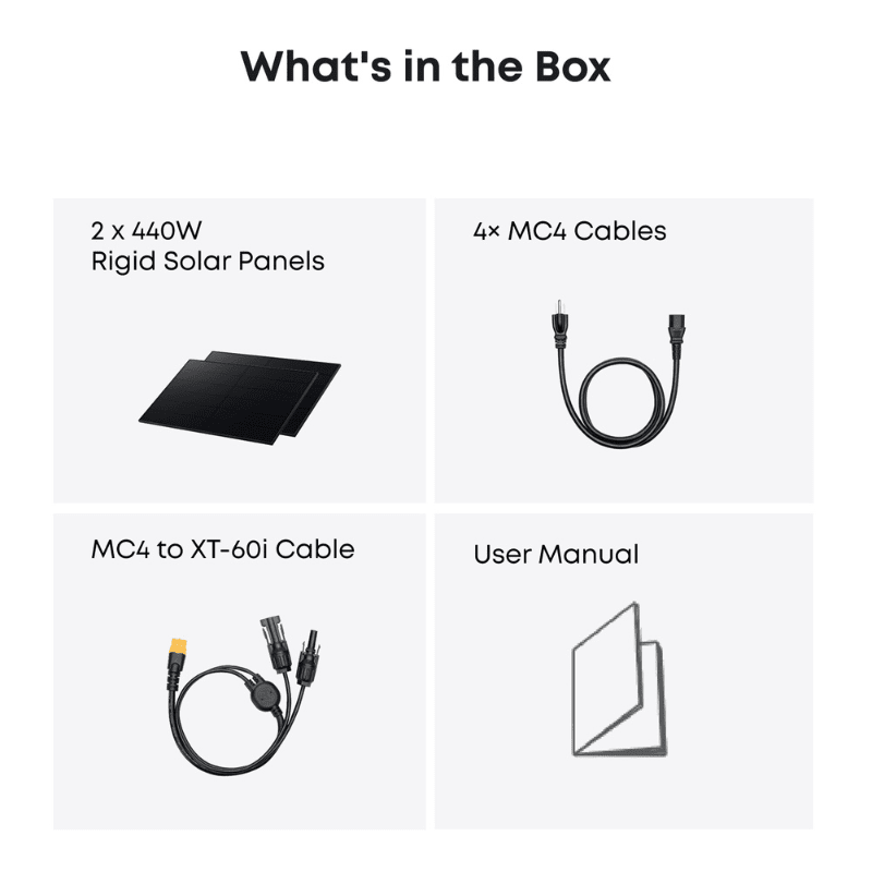 Anker SOLIX 2 × 440W Rigid Solar Panels | 880W Total | Bifacial + 25% Efficiency | IP68 Rated | 30-Year Guarantee - ShopSolar: Complete Solar Kits + Lifetime Customer Support