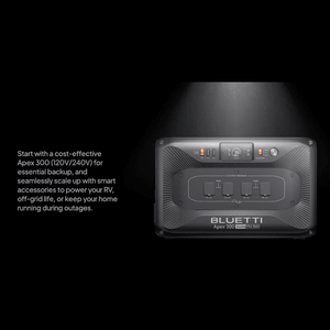 BLUETTI [APEX 300] Modular Power Station | 3,840W / 2,765Wh | 120V/240V Dual Voltage | 5-Year Warranty | Choose Your Bundle - ShopSolar: Complete Solar Kits + Lifetime Customer Support